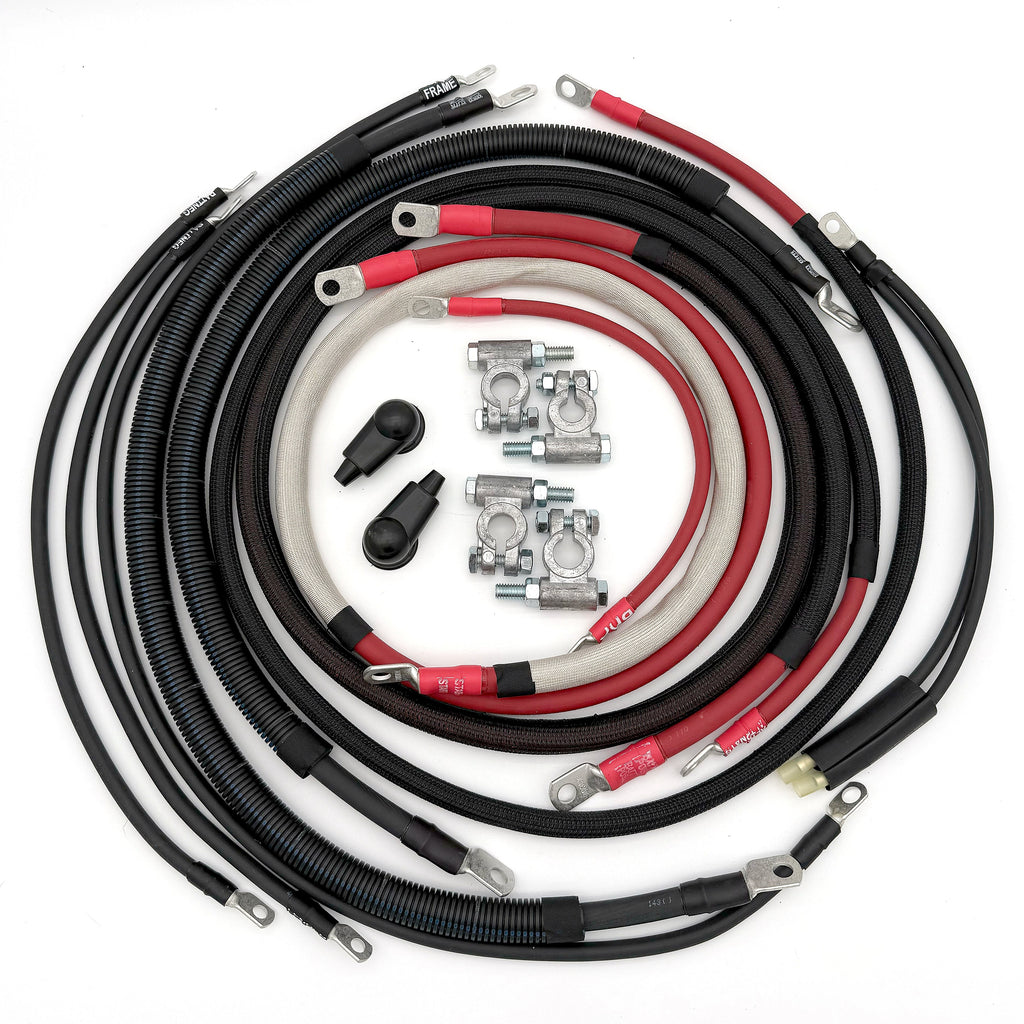 Dodge Cummins Battery Cable Kit 2/0 Gauge For 1998-2002 Dodge RAM 2500/3500 5.9 Liter Cummins Diesel 2nd Gen Battery Cable Big7Kits