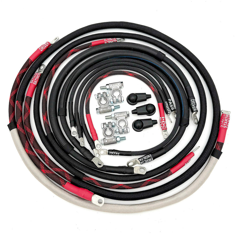 Dodge Cummins Diesel 2nd Gen (94-02) 1/0GA w/Black Red/Spyder Wrap Big7Kits