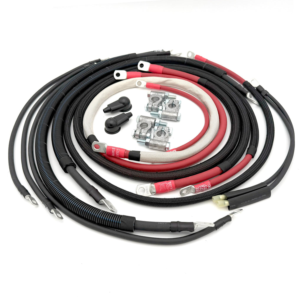Dodge Cummins Battery Cable Kit 1/0 Gauge For 94-02 Dodge RAM 2500/3500 5.9 Liter Cummins Diesel 2nd Gen Battery Cable Big7Kits