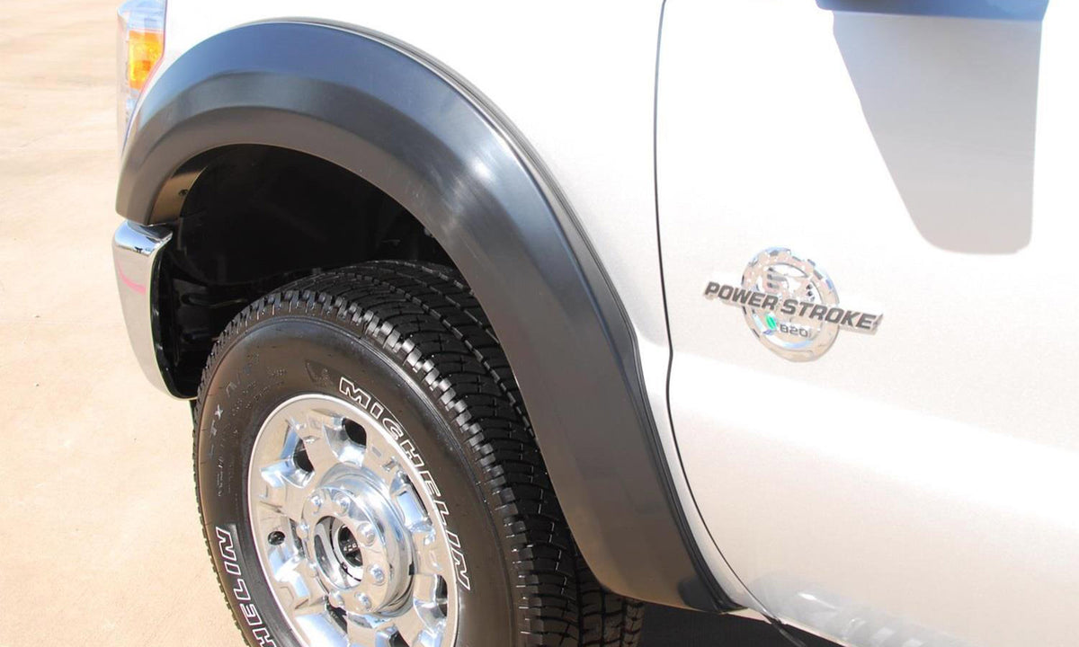 Extra Wide Style Fender Flare Set Front and Rear, Smooth, 4-Piece Set 2011-2016 Ford F-250 Super Duty/F-350 Super Duty Fleetside Lund