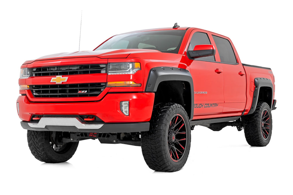 Pocket Fender Flares 5 Foot 9 Inch Bed Chevy Silverado 1500 (14-18 & Classic) Rough Country