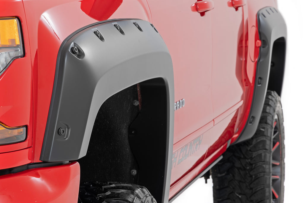 Pocket Fender Flares 5 Foot 9 Inch Bed Chevy Silverado 1500 (14-18 & Classic) Rough Country