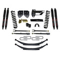 Suspension Lift Kit w/Shock 4 Inch Lift Incl. Front Coil Springs Rear Leaf Springs Adjustable 4-Links Black MAX 8500 Shocks 17-19 Ford F-250/ F-350 Super Duty Diesel Skyjacker