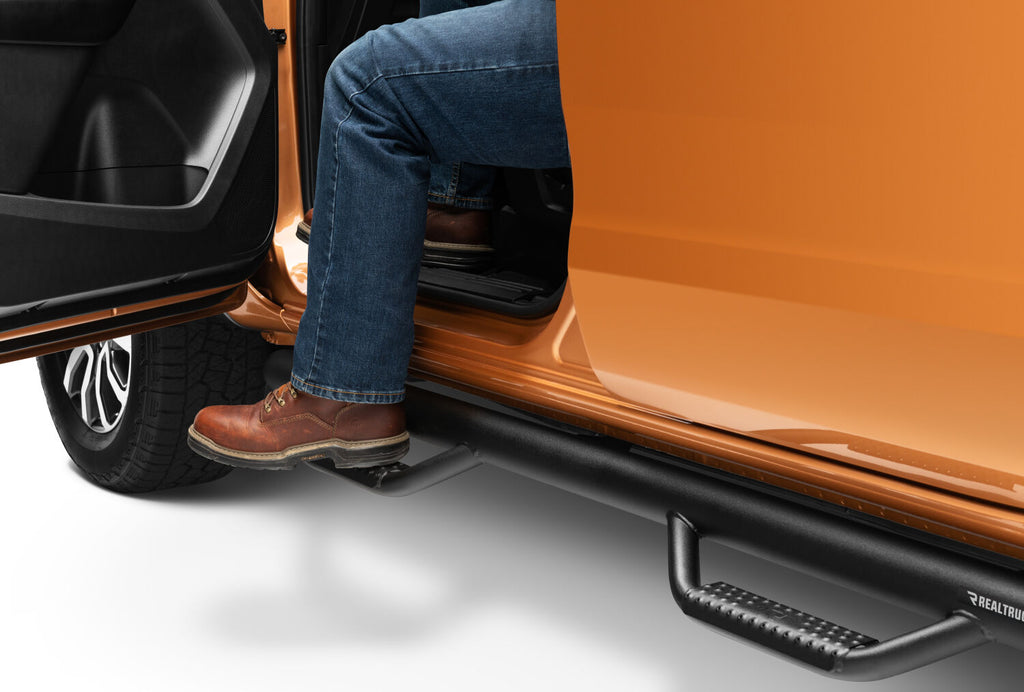 Nerf Step Bar Cab Length (2 Steps per Side) 3 Inch Main Tube Diameter 2019-2025 Ford Ranger SuperCrew Textured Black N Fab