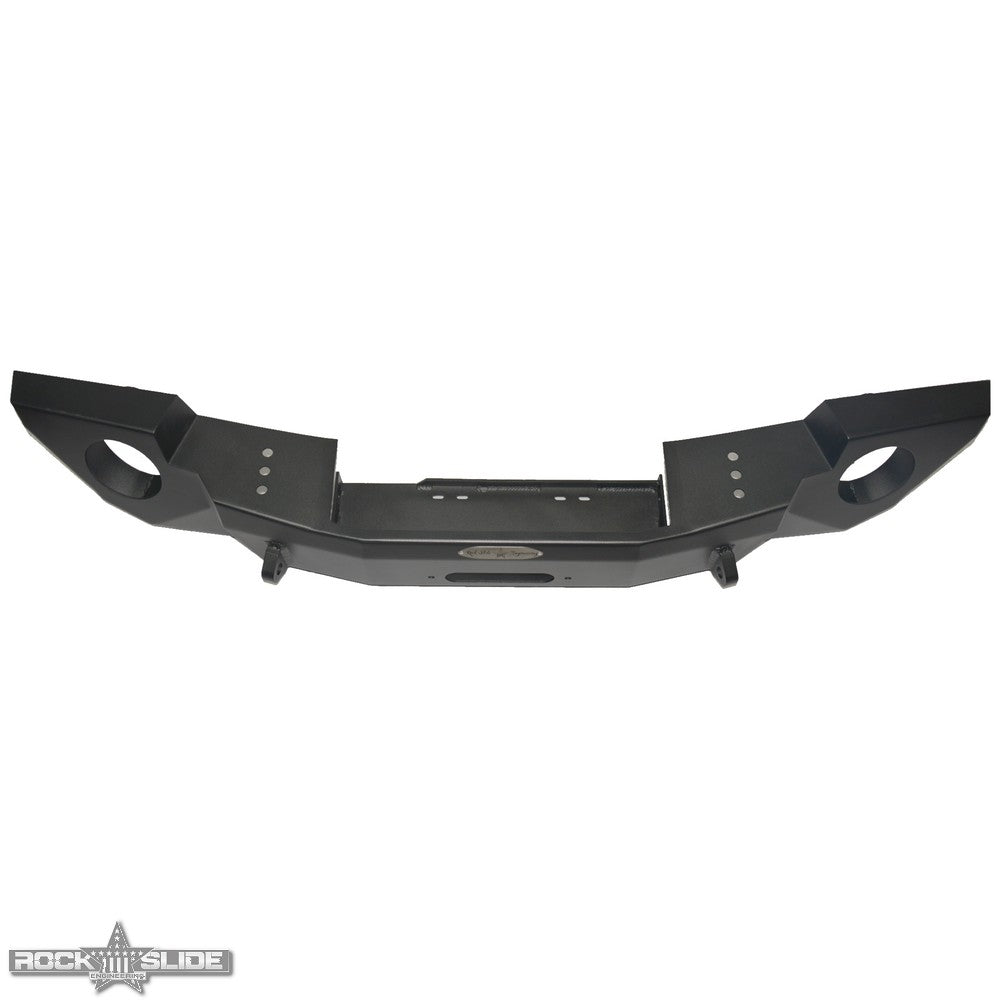 Jeep JK Full Front Bumper For 07-18 Wrangler JK With Winch Plate No Bull Bar Black Powdercoated Rigid Series Rock Slide Engineer