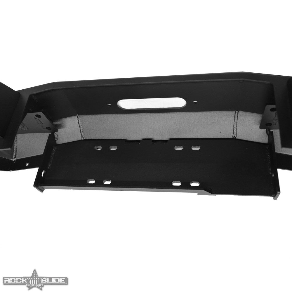 Jeep JK Full Front Bumper For 07-18 Wrangler JK With Winch Plate No Bull Bar Black Powdercoated Rigid Series Rock Slide Engineer
