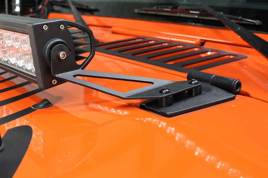 Jeep JK Hood Light Mount Brackets 07-18 Wrangler JK Fishbone Offroad