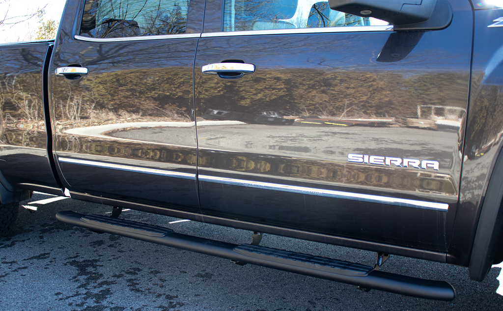 07-18 Silverado 1500/2500/3500 Crew Cab 5 Inch Oval Side Steps Fishbone Offroad