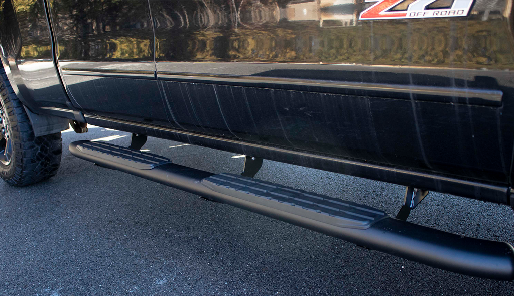 07-18 Silverado 1500/2500/3500 Double Cab Cab 5 Inch Oval Side Steps Fishbone Offroad