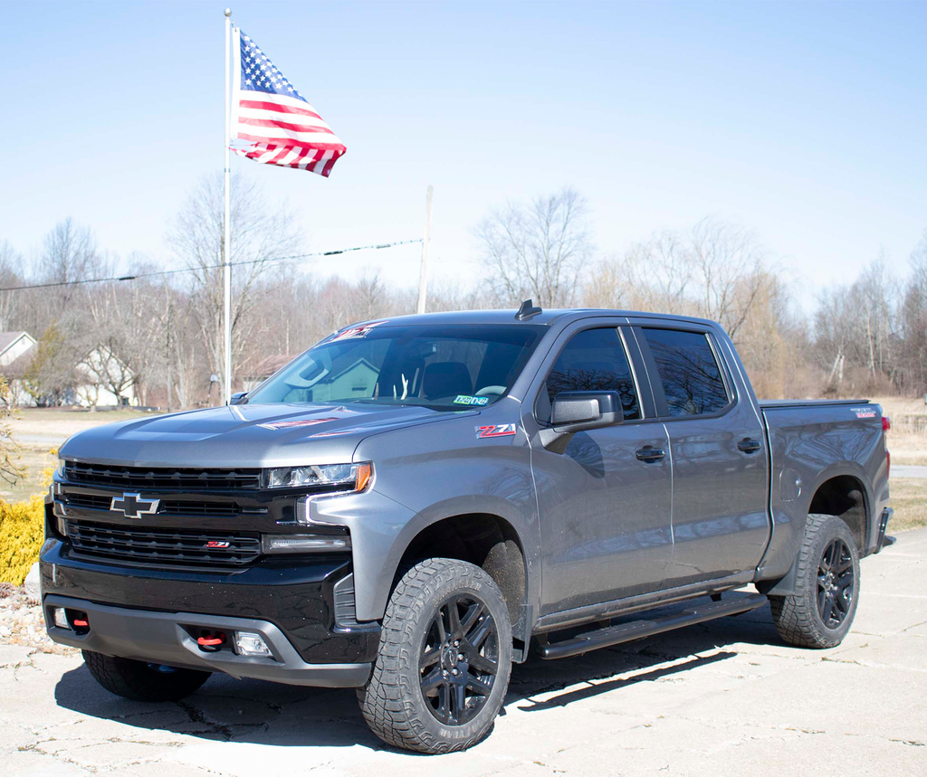 19-Current Silverado 1500 Double Cab 5 Inch Oval Side Step Fishbone Offroad