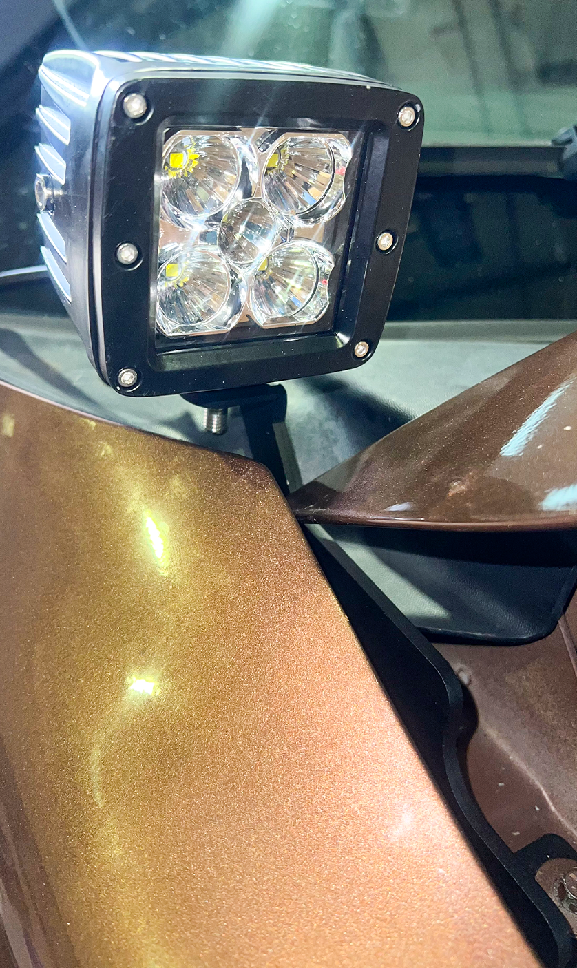 2004-2014 Ford F-150 and 2010-2014 Ford Raptor Hood Light Pod Bracket Fishbone Offroad