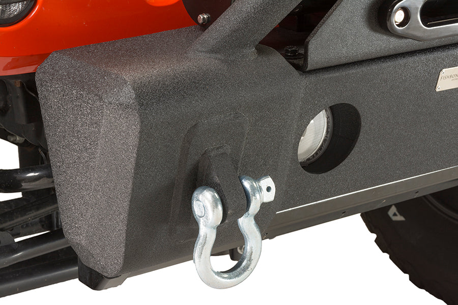 Jeep JK Stubby Bumper W/Tube Guard 07-17 Wranger JK Black Texured Powercoated Fishbone Offroad