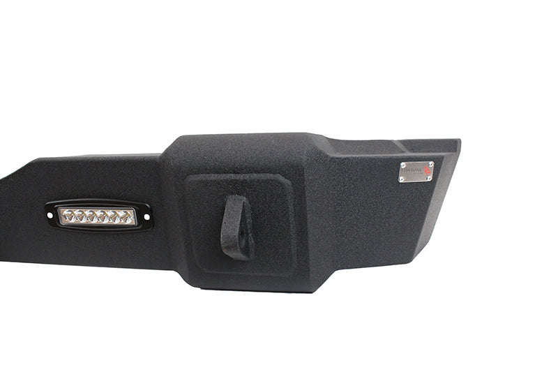 Jeep JK Rear Bumper W/LED's 07-17 Wrangler JK Rubicon and Unlimited Steel Black Textured Powdercoat Fishbone Offroad