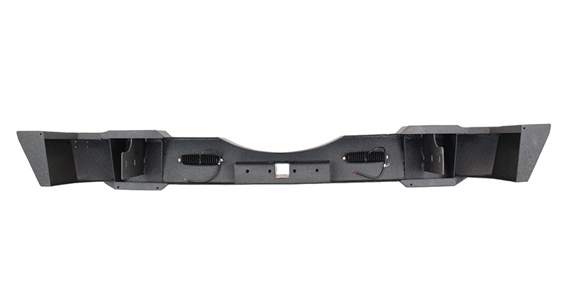 Jeep JK Rear Bumper W/LED's 07-17 Wrangler JK Rubicon and Unlimited Steel Black Textured Powdercoat Fishbone Offroad