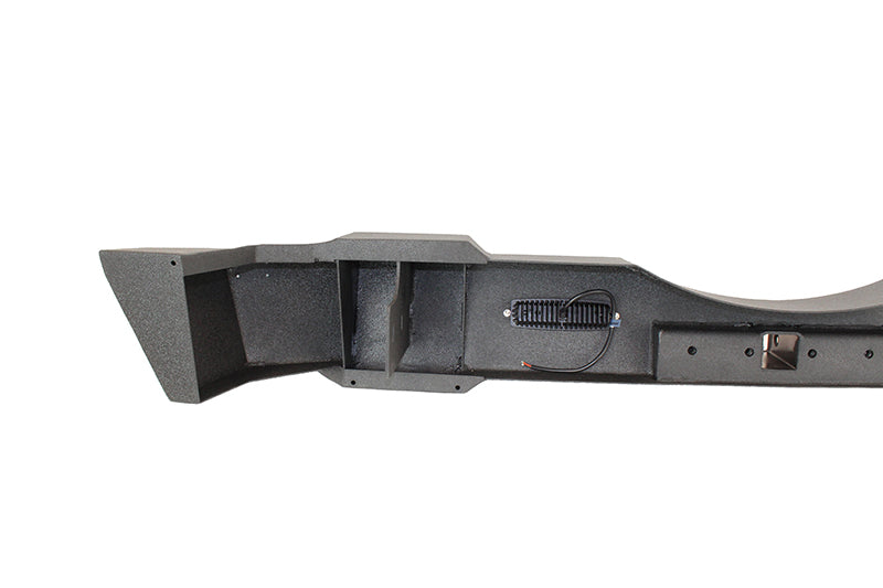 Jeep JK Rear Bumper W/LED's 07-17 Wrangler JK Rubicon and Unlimited Steel Black Textured Powdercoat Fishbone Offroad