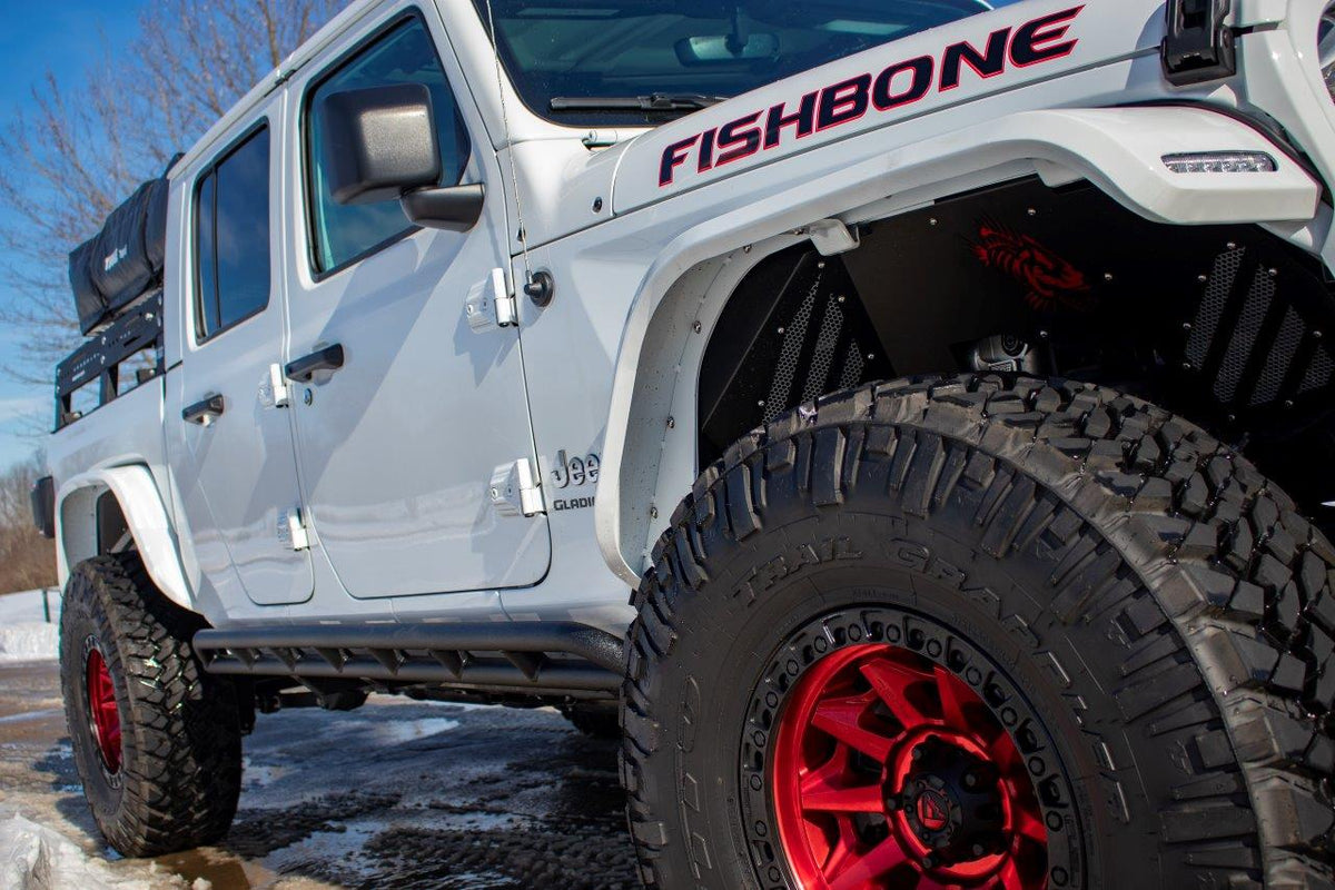 2020-Present Jeep Gladiator JT  Rocker Guards Fishbone Offroad