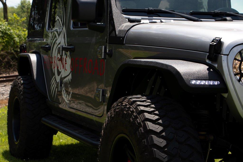 Wrangler Rear Fenders Elite Steel For 18-Pres Wrangler JL Fishbone