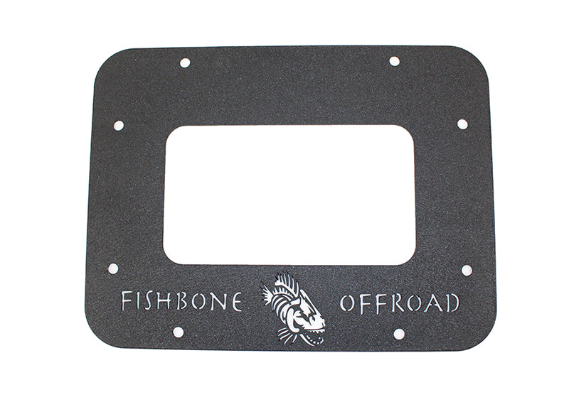 Jeep JK Tailgate Plate 07-17 Wrangler JK Aluminum Black Textured Powercoat Fishbone Offroad