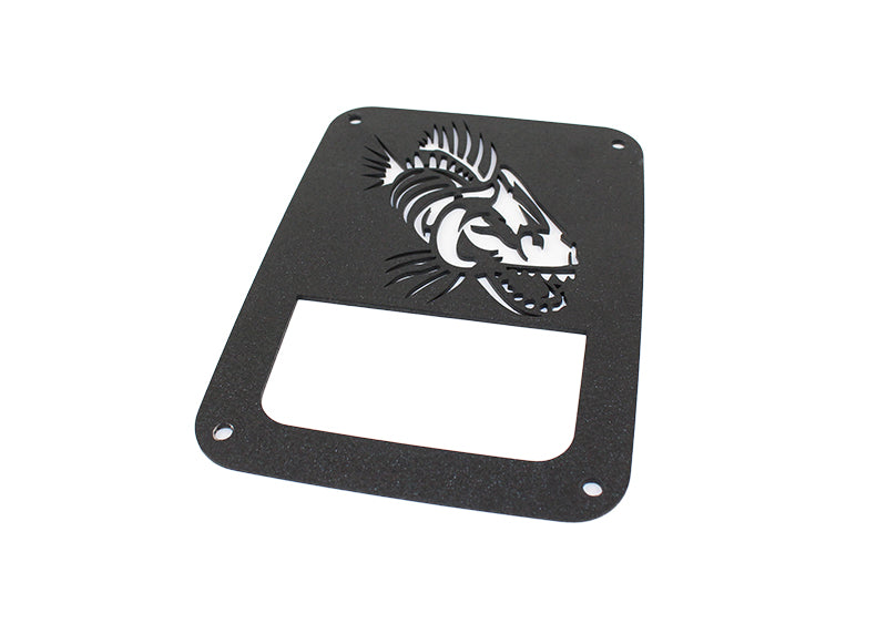 Jeep JK Tail Light Covers 07-17 Wrangler JK Black Textured Powdercoat Fishbone Offroad