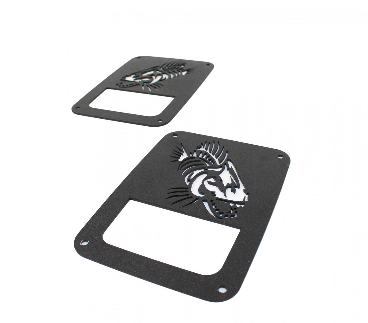 Jeep JK Tail Light Covers 07-17 Wrangler JK Black Textured Powdercoat Fishbone Offroad
