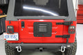 Jeep TJ Tailgate Plate 97-06 Wrangler TJ Black Textured Powercoat Aluminum Fishbone Offroad