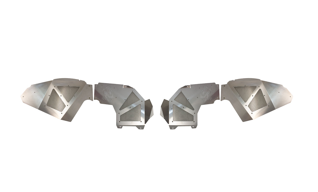 Jeep JL Inner Fenders For 18-Current Wrangler JL,  2020-Current JT Gladiator Front Pair Aluminum Raw Fishbone Offroad