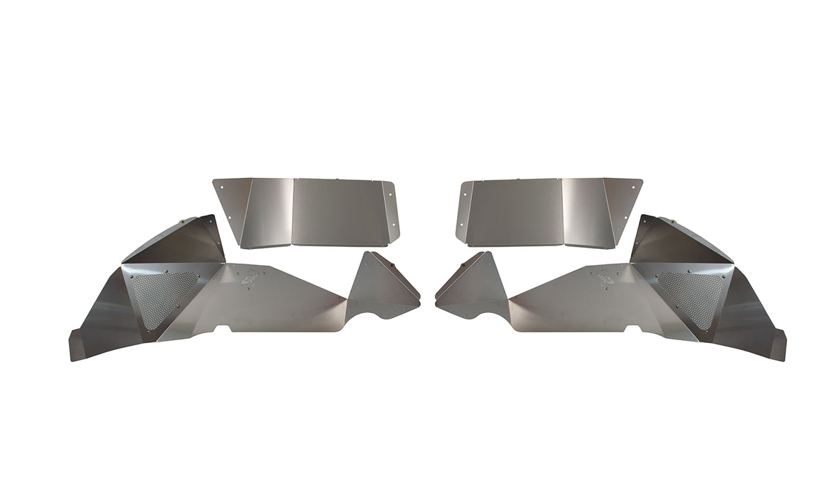Jeep JL Inner Fenders For 18-Current Wrangler JL Rear Pair Aluminum Raw Fishbone Offroad