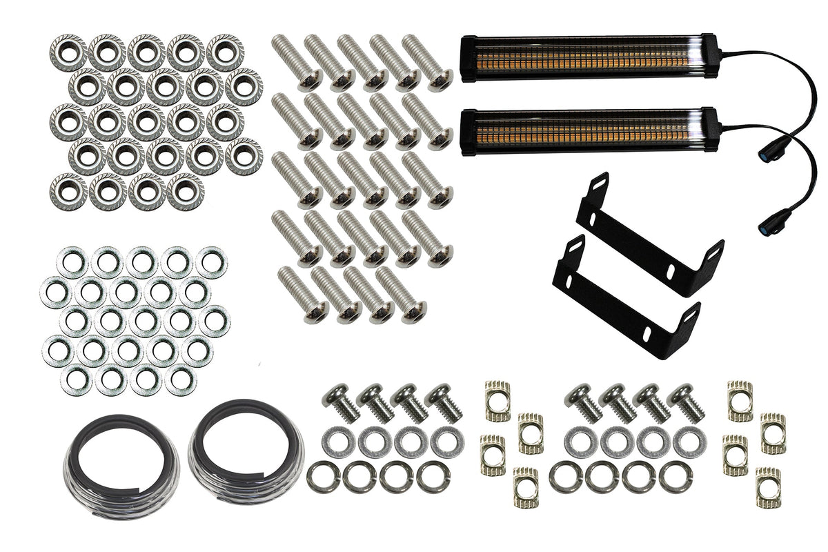 18-Current Jeep Wrangler JL, JLU and 20-Current Jeep JT Gladiator Aluminum Elite Front Fenders Fishbone Offroad