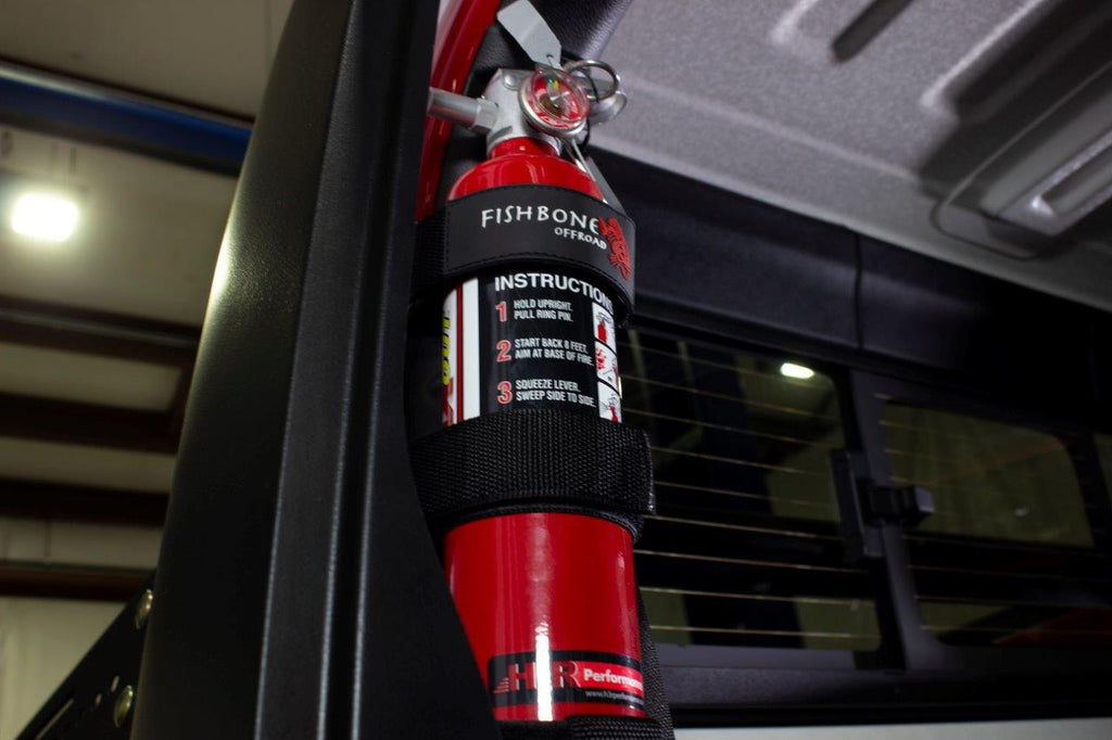 Fire Extinguisher Holder for Padded Roll Bar Fishbone Offroad