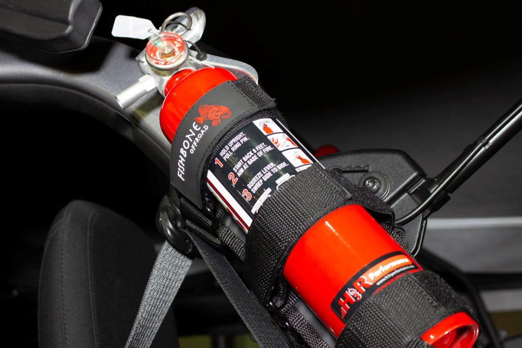 Fire Extinguisher Holder for Padded Roll Bar Fishbone Offroad