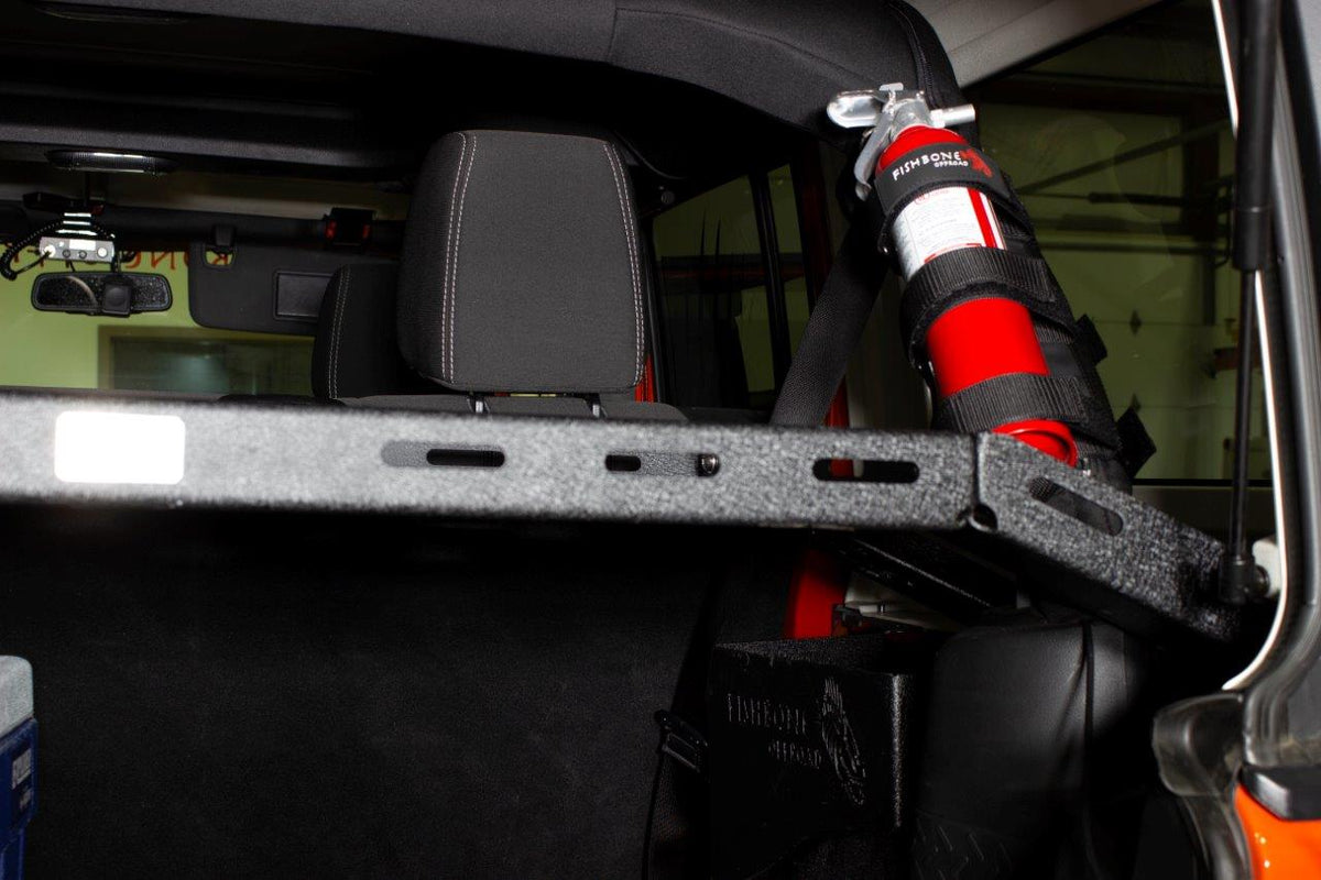 Fire Extinguisher Holder for Padded Roll Bar Fishbone Offroad