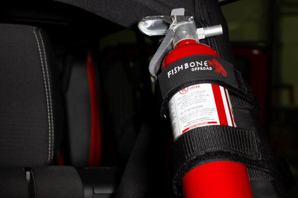 Fire Extinguisher Holder for Padded Roll Bar Fishbone Offroad