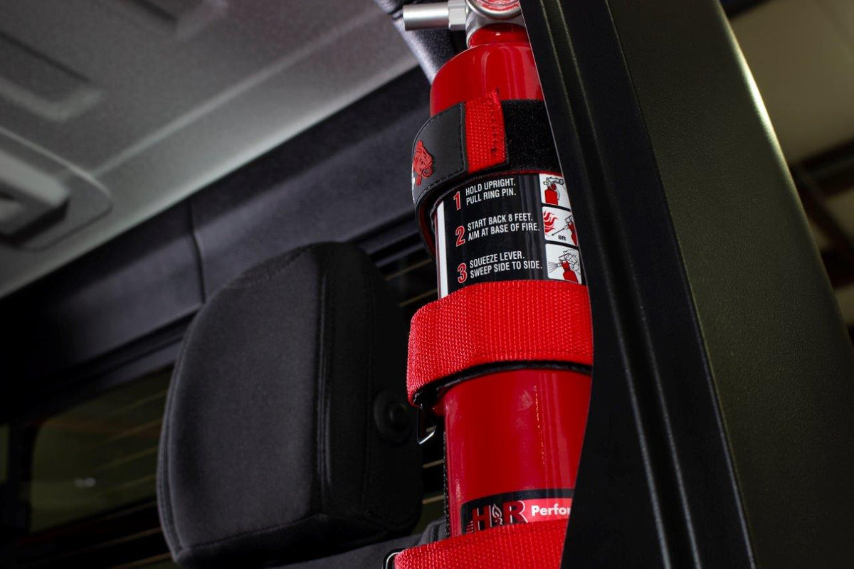Fire Extinguisher Holder for Padded Roll Bar Fishbone Offroad