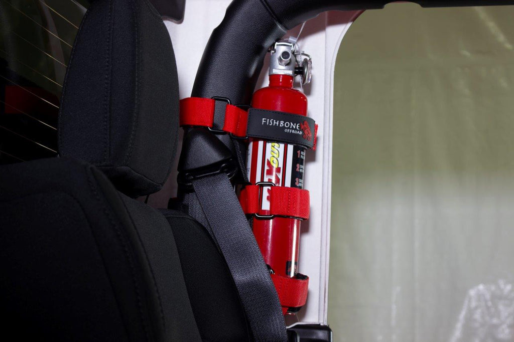 Fire Extinguisher Holder for Padded Roll Bar Fishbone Offroad
