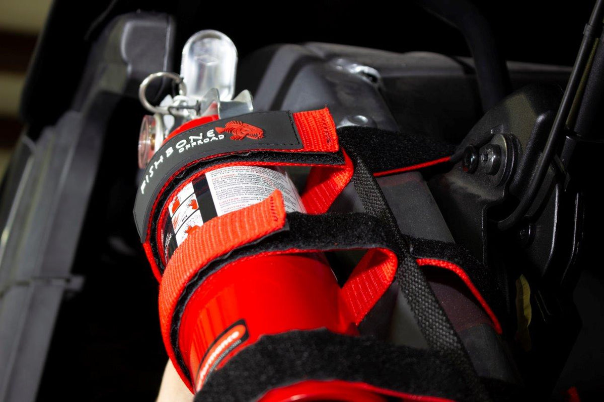 Fire Extinguisher Holder for Padded Roll Bar Fishbone Offroad