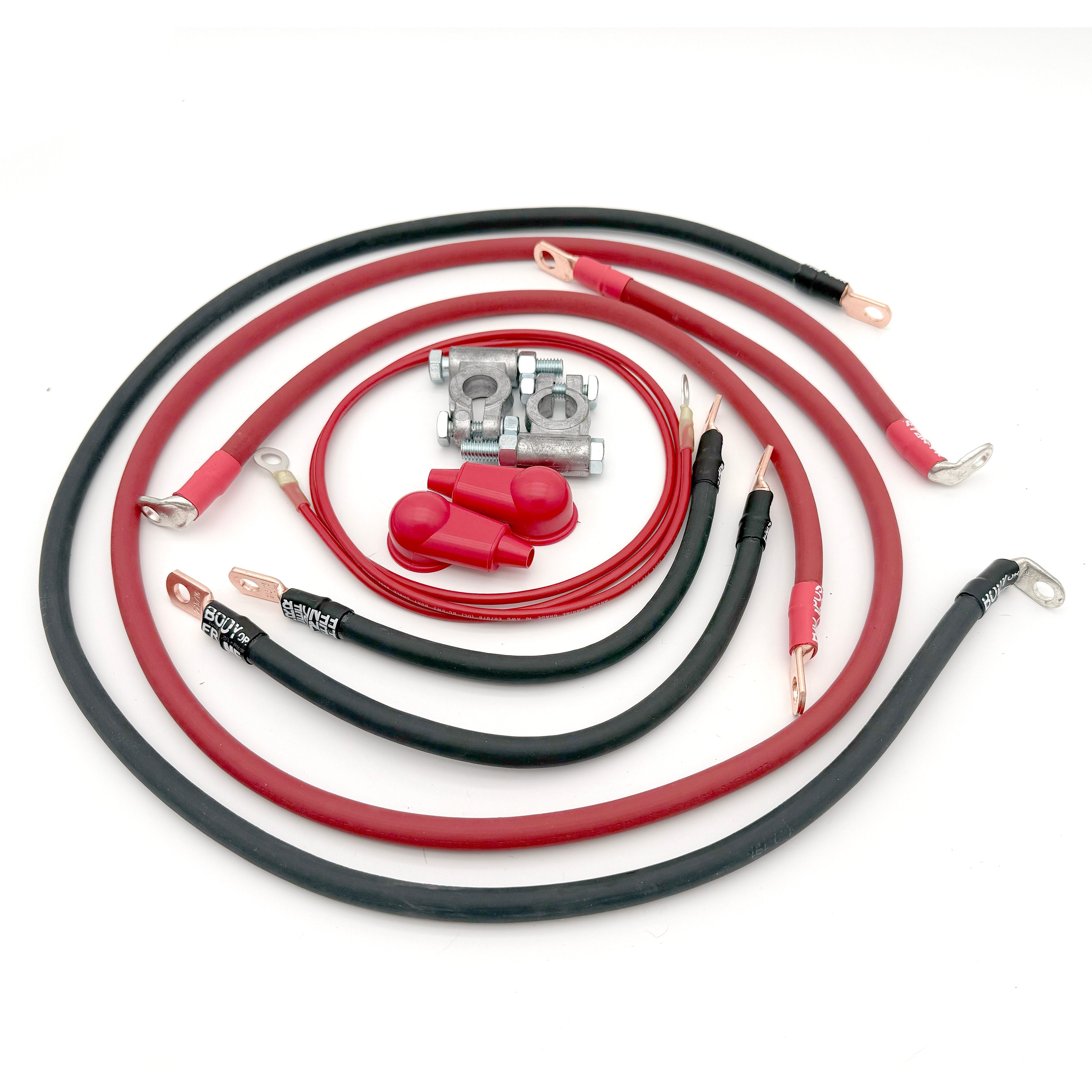 1987-1991 Ford Bronco Gen 4 Battery Cable Kit 5.8 Liter 2 Gauge Battery Cable Big7Kits