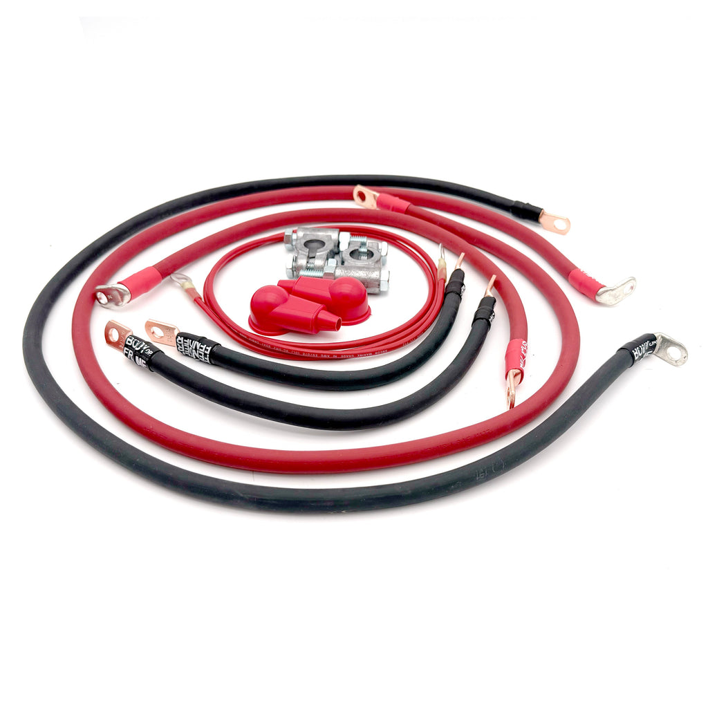 1992-1996 Ford Bronco Gen 5 Battery Cable Kit 5.8 Liter 1/0 Gauge Battery Cable Big7Kits