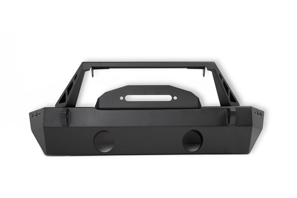 2007 2025 Jeep GladiatorJT Wrangler JK JKU JL JLU Stubby Front Bumper With Plated Bull Bar DV8 Offroad