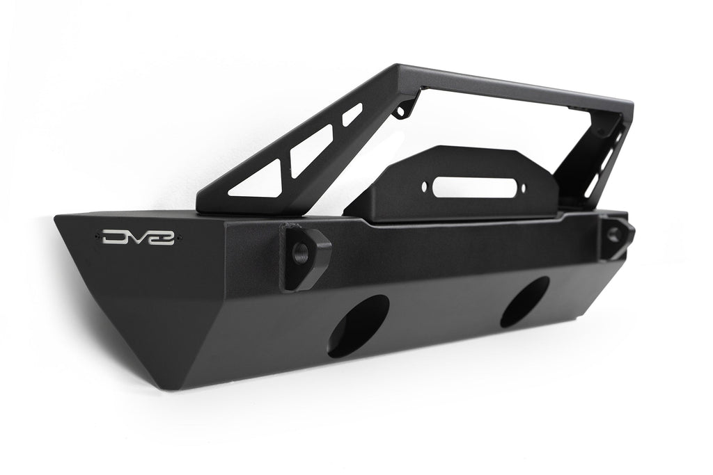2007 2025 Jeep GladiatorJT Wrangler JK JKU JL JLU Stubby Front Bumper With Plated Bull Bar DV8 Offroad