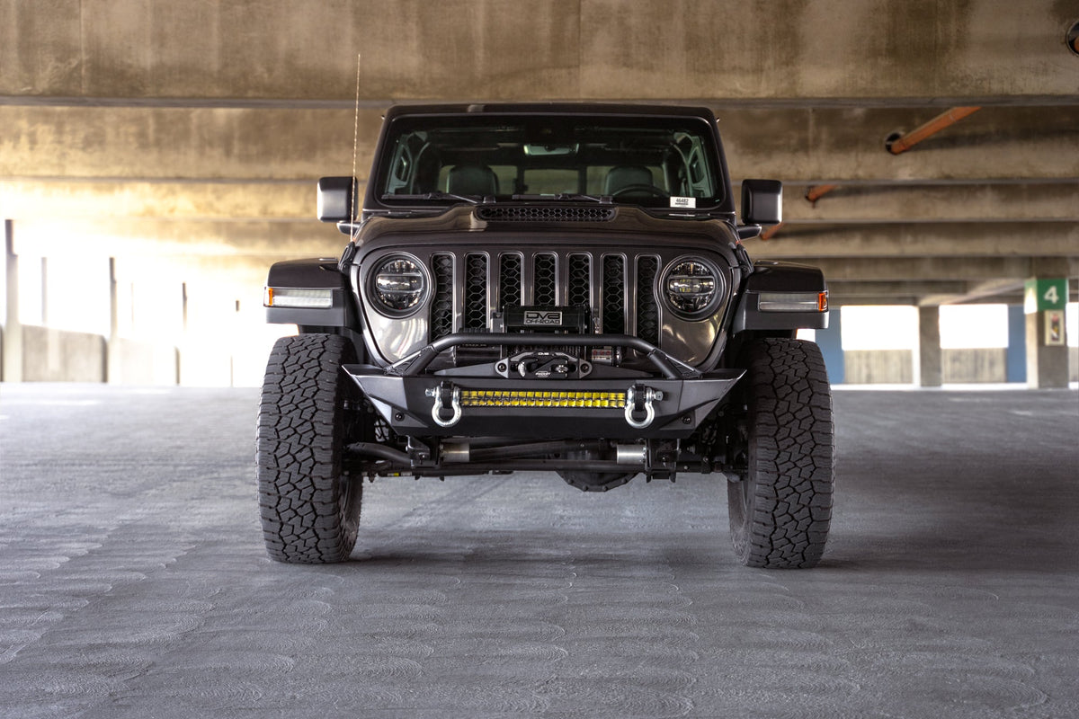 2007 2025 Jeep GladiatorJT Wrangler JK JKU JL JLU Fs 1 Series Stubby Front Bumper DV8 Offroad