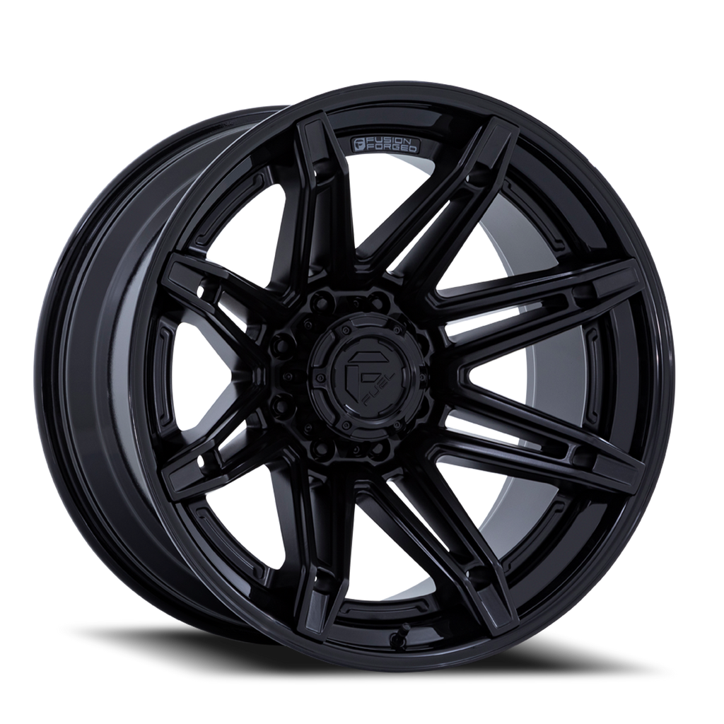 Aluminum Wheels 22X12 Brawl FC401MX Matte Black/Gloss Black Lip Fuel Off Road Wheels