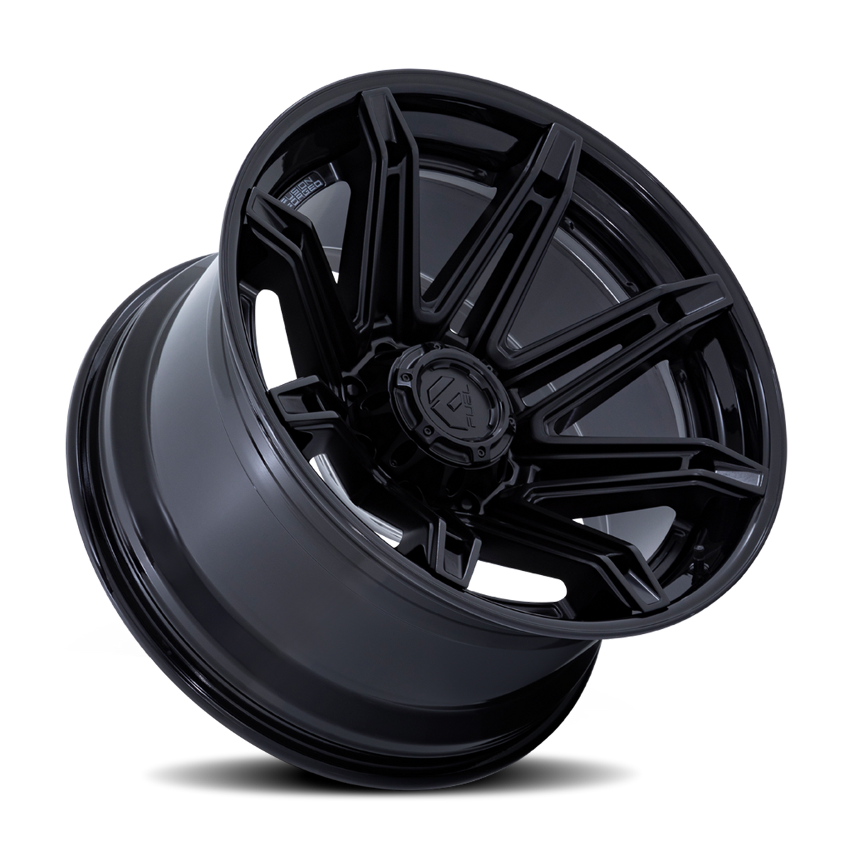 Aluminum Wheels 22X12 Brawl FC401MX Matte Black/Gloss Black Lip Fuel Off Road Wheels