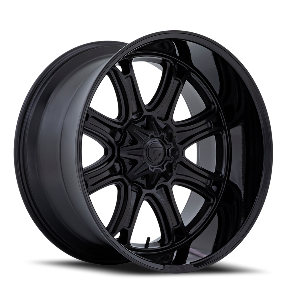 Aluminum Wheels 24X12 Darkstar FC853MB Matte Black/Gloss Black Lip Fuel Off Road Wheels