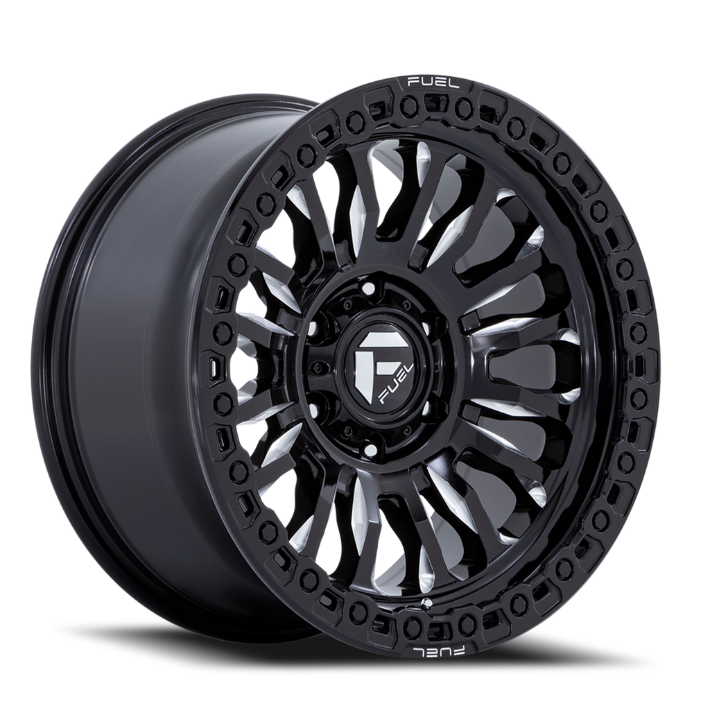 Aluminum Wheels 17X9 Rincon SBL FC857BE  Gloss Black Milled Fuel Off Road Wheels