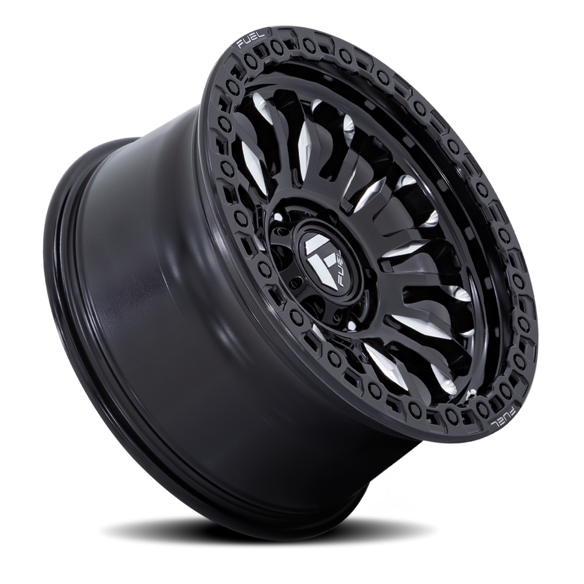 Aluminum Wheels 17X9 Rincon SBL FC857BE  Gloss Black Milled Fuel Off Road Wheels
