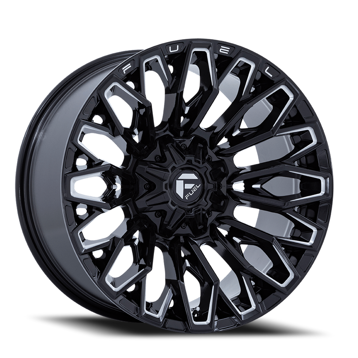Aluminum Wheels 20X10 Strike FC865 BE Gloss Black/Milled Fuel Off Road Wheels
