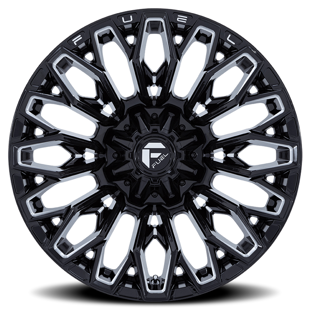 Aluminum Wheels 20X10 Strike FC865 BE Gloss Black/Milled Fuel Off Road Wheels
