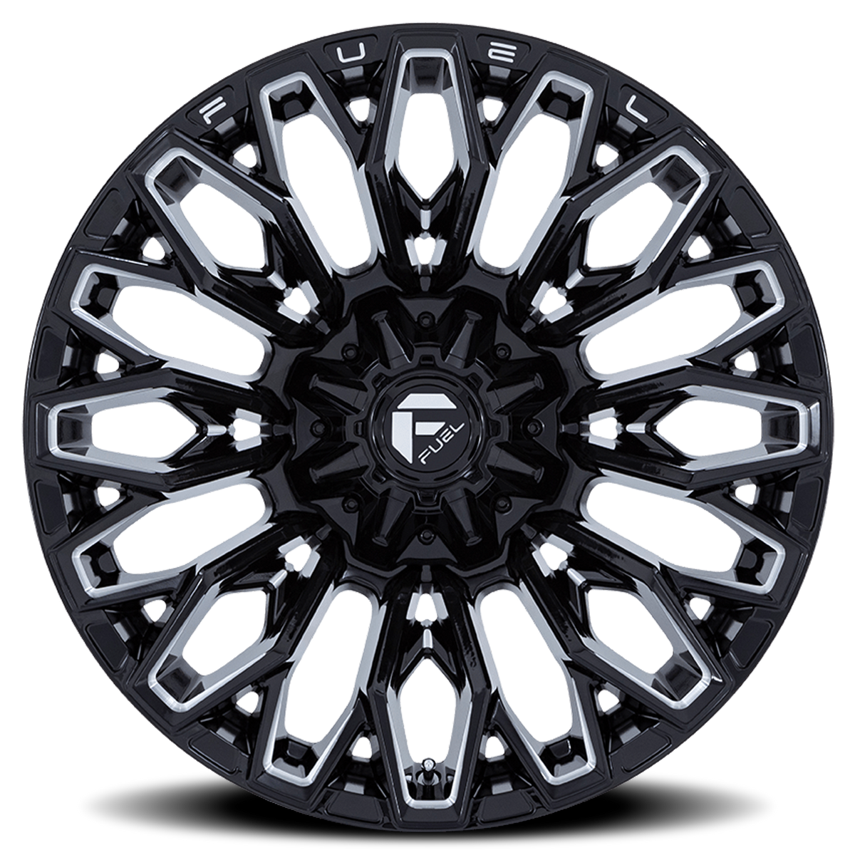 Aluminum Wheels 22X10 Strike FC865 BE Gloss Black/Milled Fuel Off Road Wheels