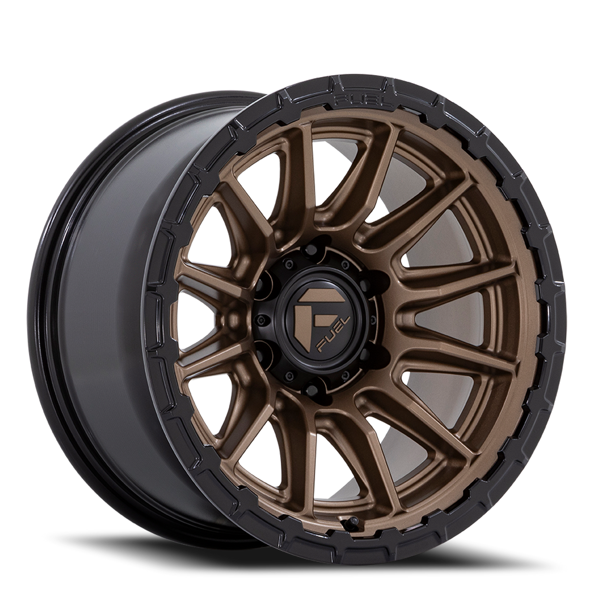 Aluminum Wheels 17X9 Piston FC866 ZB Matte Bronze/Gloss Black Lip Fuel Off Road Wheels