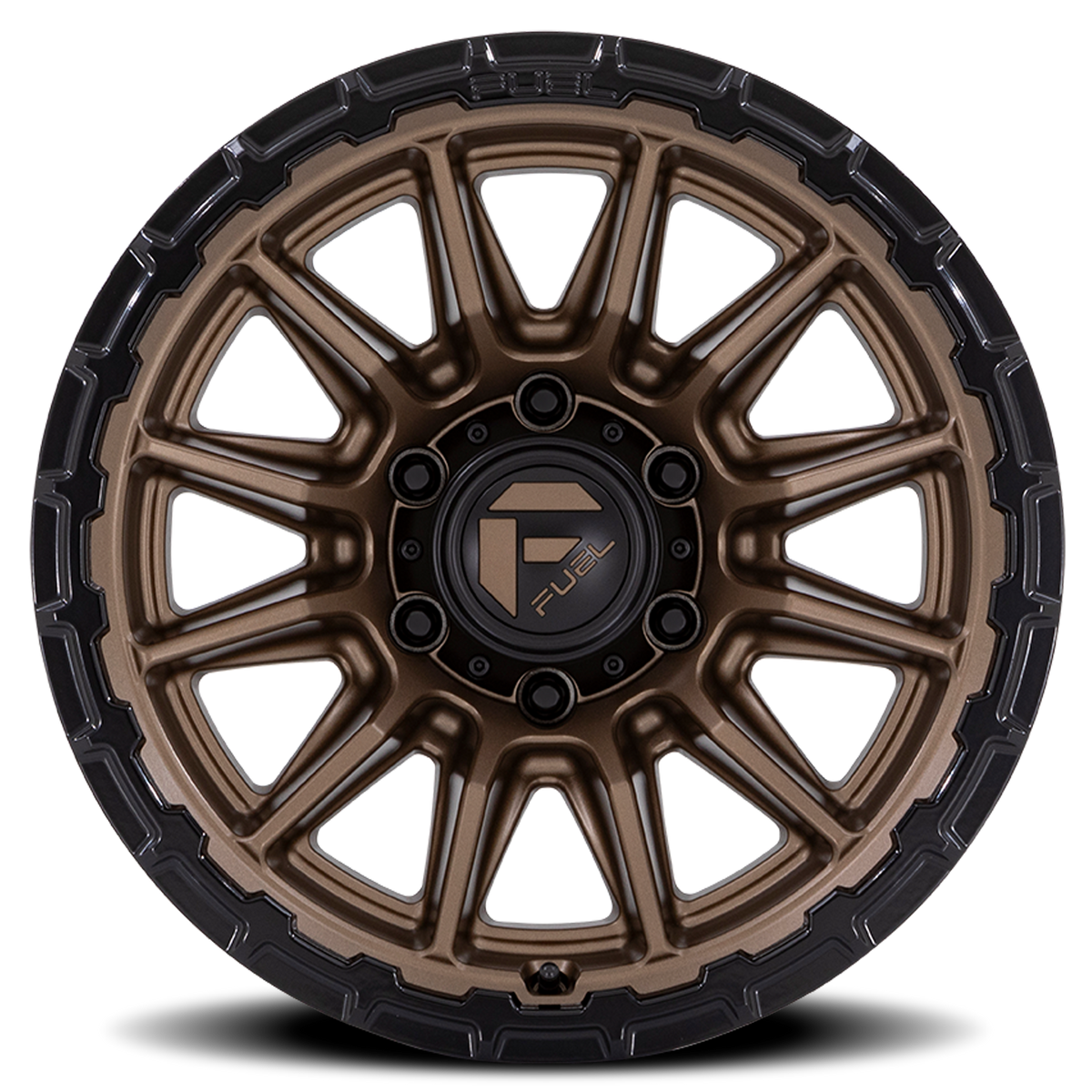 Aluminum Wheels 17X9 Piston FC866 ZB Matte Bronze/Gloss Black Lip Fuel Off Road Wheels